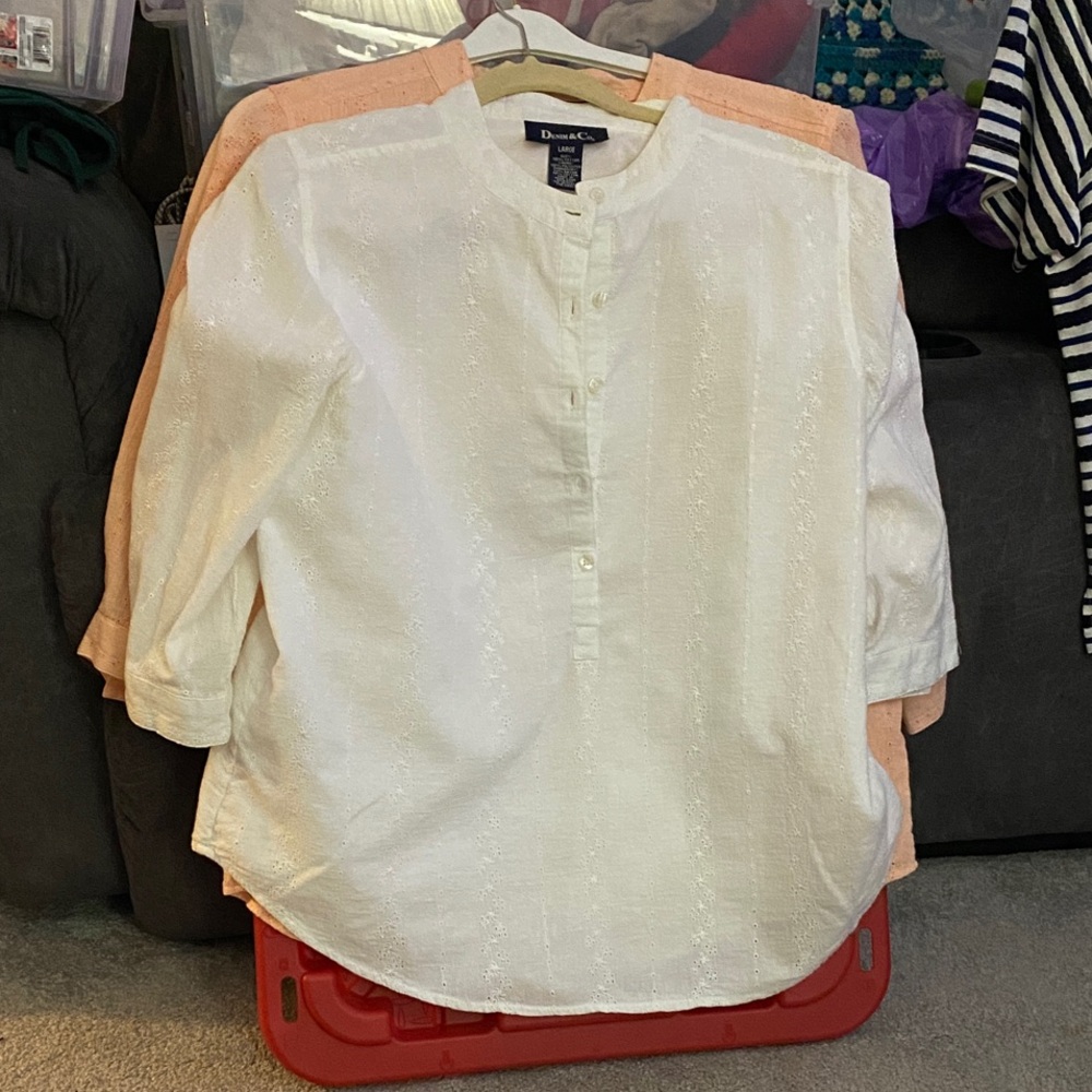 Denim&Co White Blouse